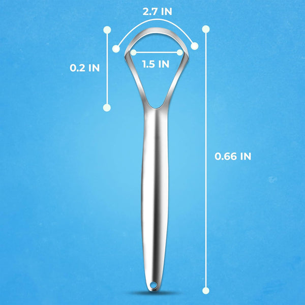 Tongue Scraper for Adults by HOKIN Stainless Steel Tongue Cleaners Red ...