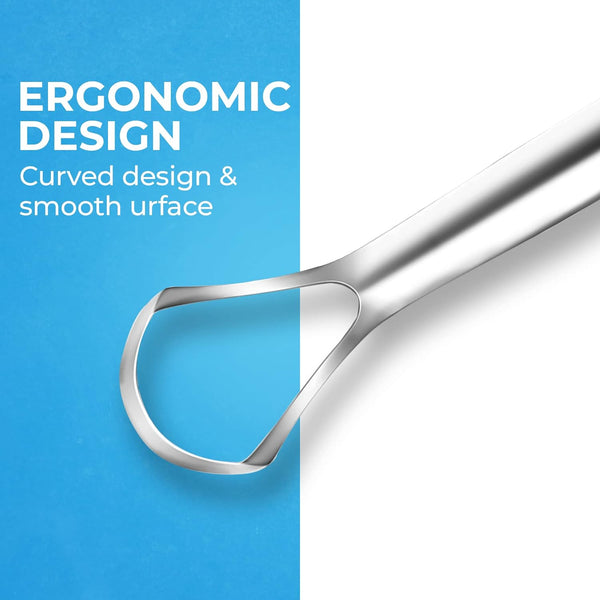 Tongue Scraper for Adults by HOKIN Stainless Steel Tongue Cleaners Red ...