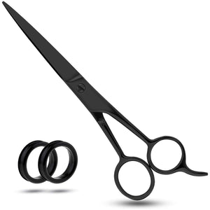 HOKIN Hair Cutting Scissor for Professional Hairdresser Scissors Stainless Steel Material 6.5 Inch Hairdressing Scissors for Home Use (Black)