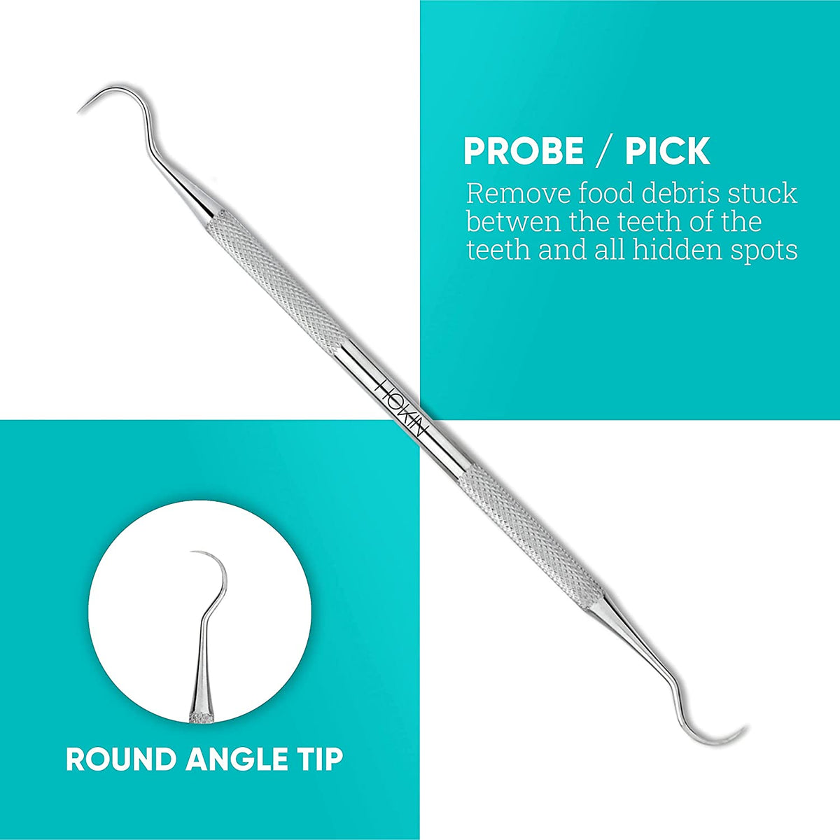 HOKIN Plaque Remover Teeth Cleaning Tool 3 Pcs Dental Care Kit Tooth f