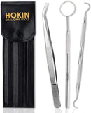 HOKIN Plaque Remover Teeth Cleaning Tool 3 Pcs Dental Care Kit Tooth for Men Women Kids and Pet Care